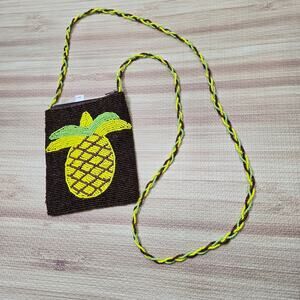 Pineapple Seed Bead Crossbody Bag Purse